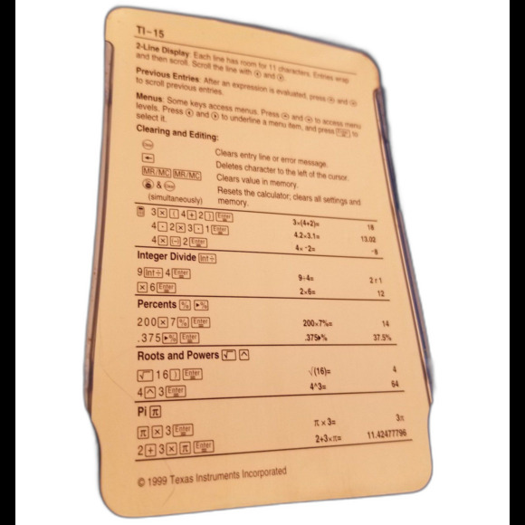 Texas Instruments TI 15 Scientific Calculator - Picture 4 of 6